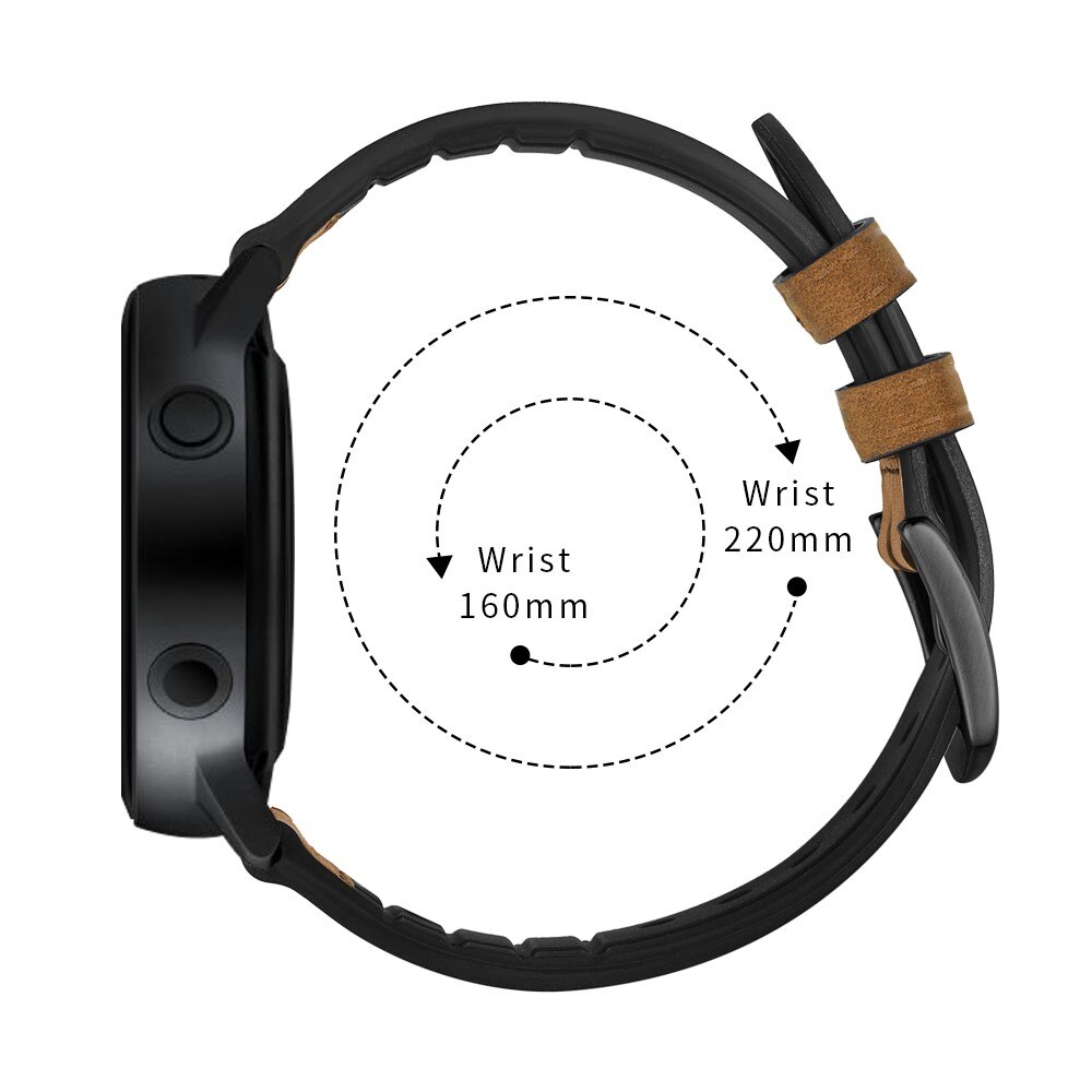 Bracelet en cuir haut de gamme Samsung Galaxy Watch 5 40mm, Marron