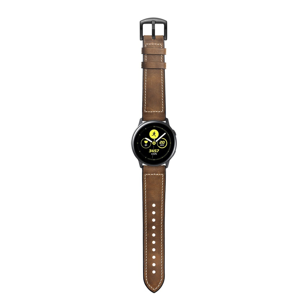 Bracelet en cuir haut de gamme Samsung Galaxy Watch 4 40mm Marron