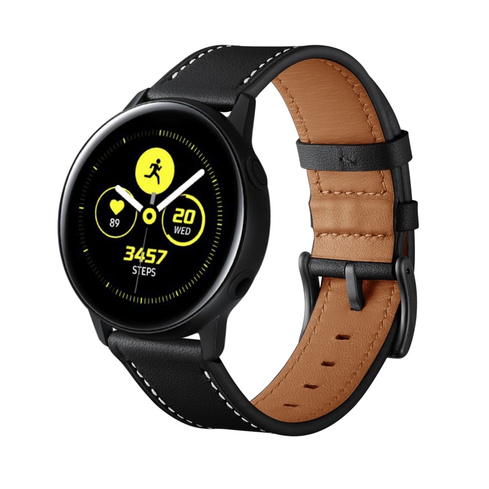 Bracelet en cuir Samsung Galaxy Watch 42mm, Noir