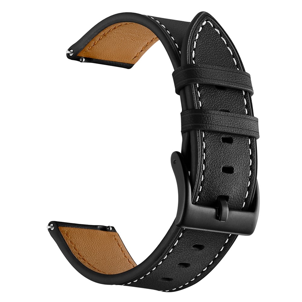 Bracelet en cuir Withings Steel HR 40mm, noir