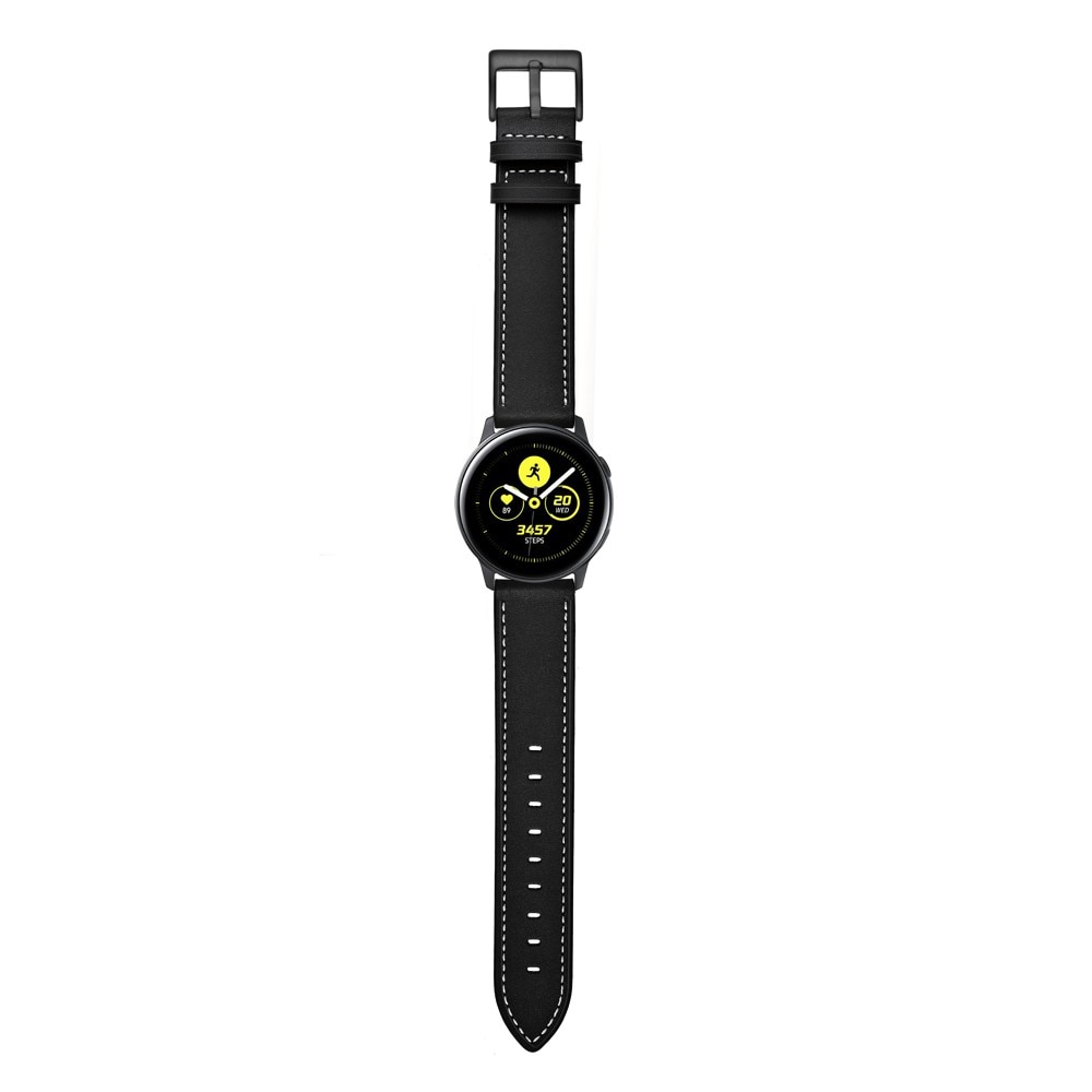 Bracelet en cuir Samsung Galaxy Watch 42mm, Noir