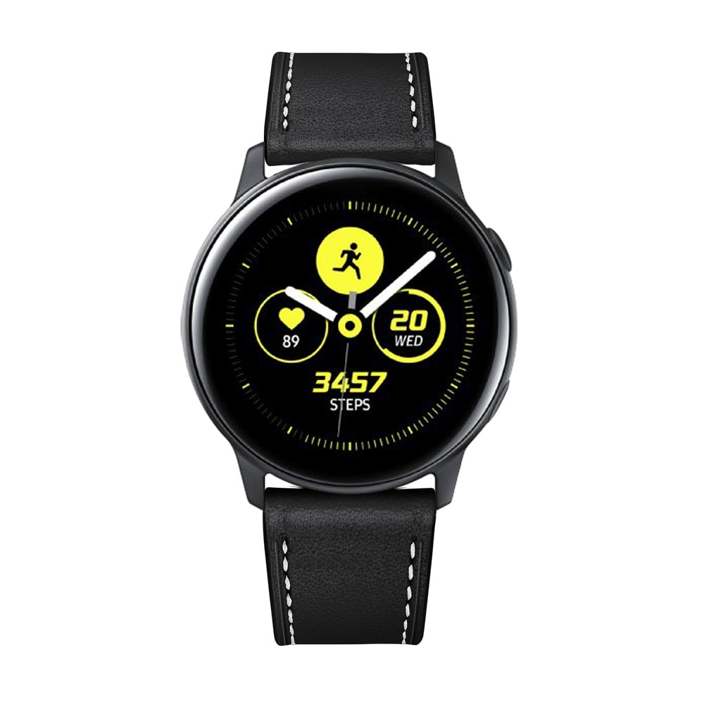 Bracelet en cuir Samsung Galaxy Watch 42mm, Noir