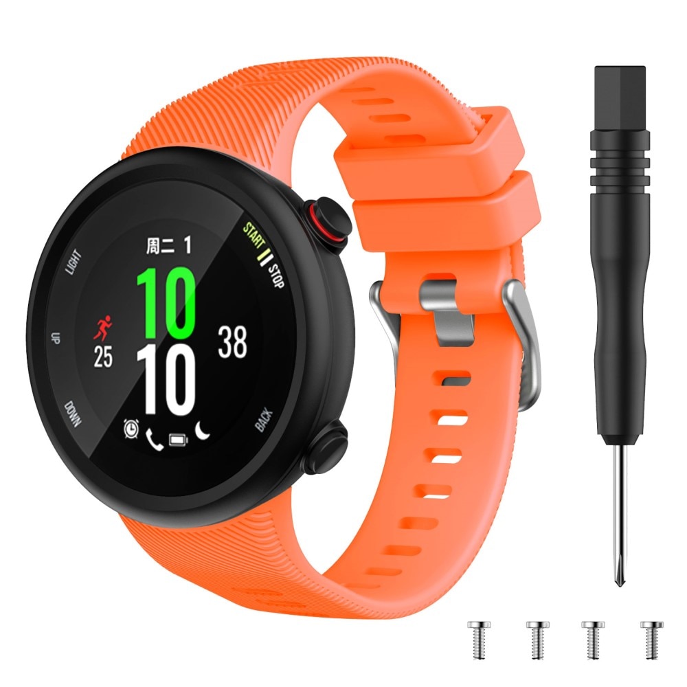 Bracelet en silicone pour Garmin Forerunner 45, orange