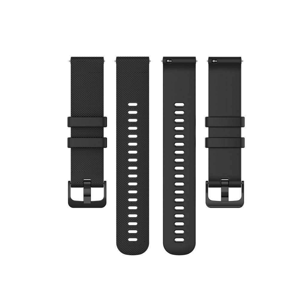 Bracelet en silicone pour Garmin Vivoactive 4, Noir