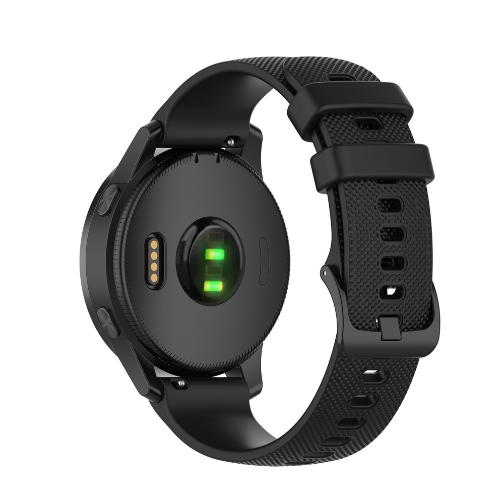 Bracelet en silicone pour Garmin Vivoactive 4, Noir