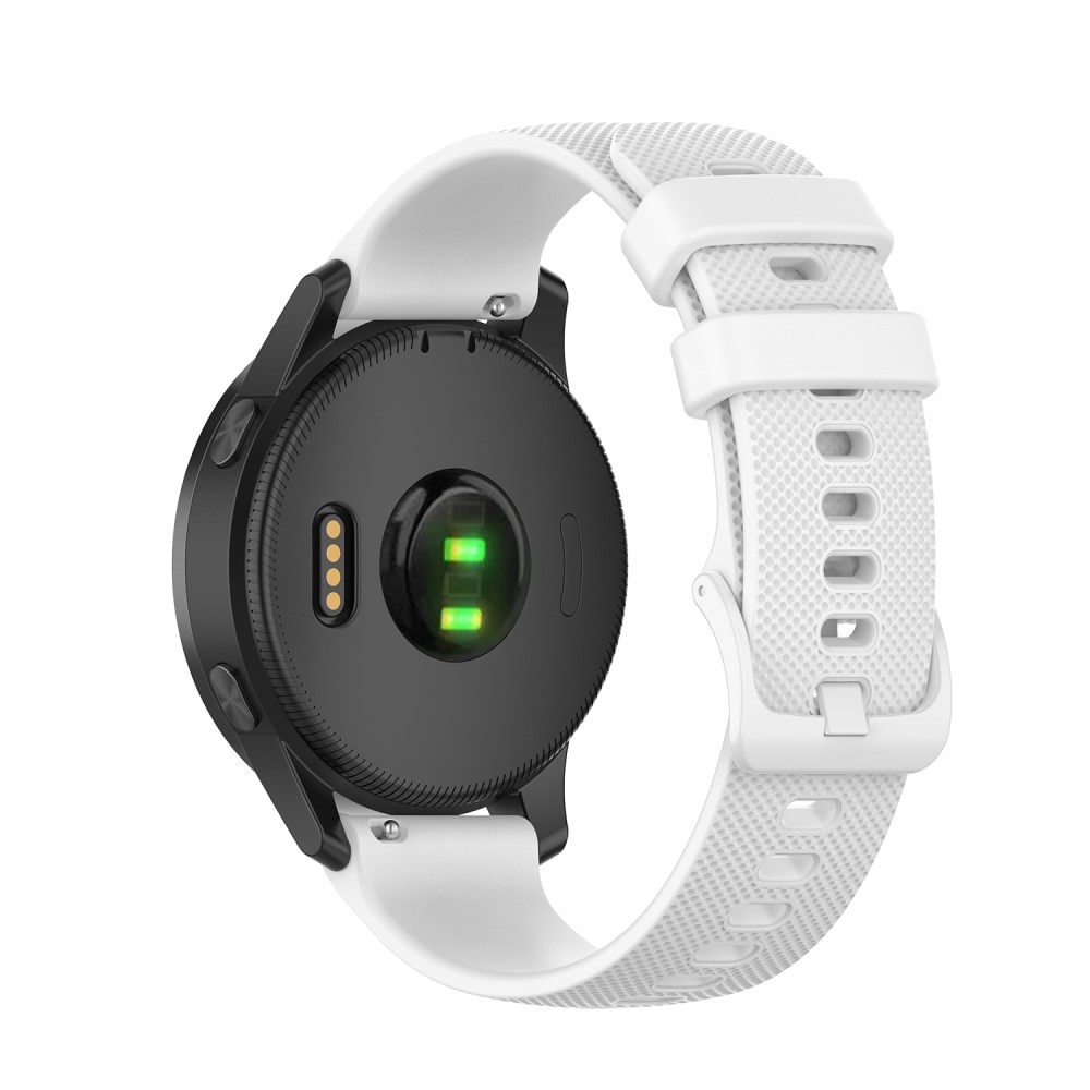 Bracelet en silicone pour Garmin Vivoactive 4, blanc