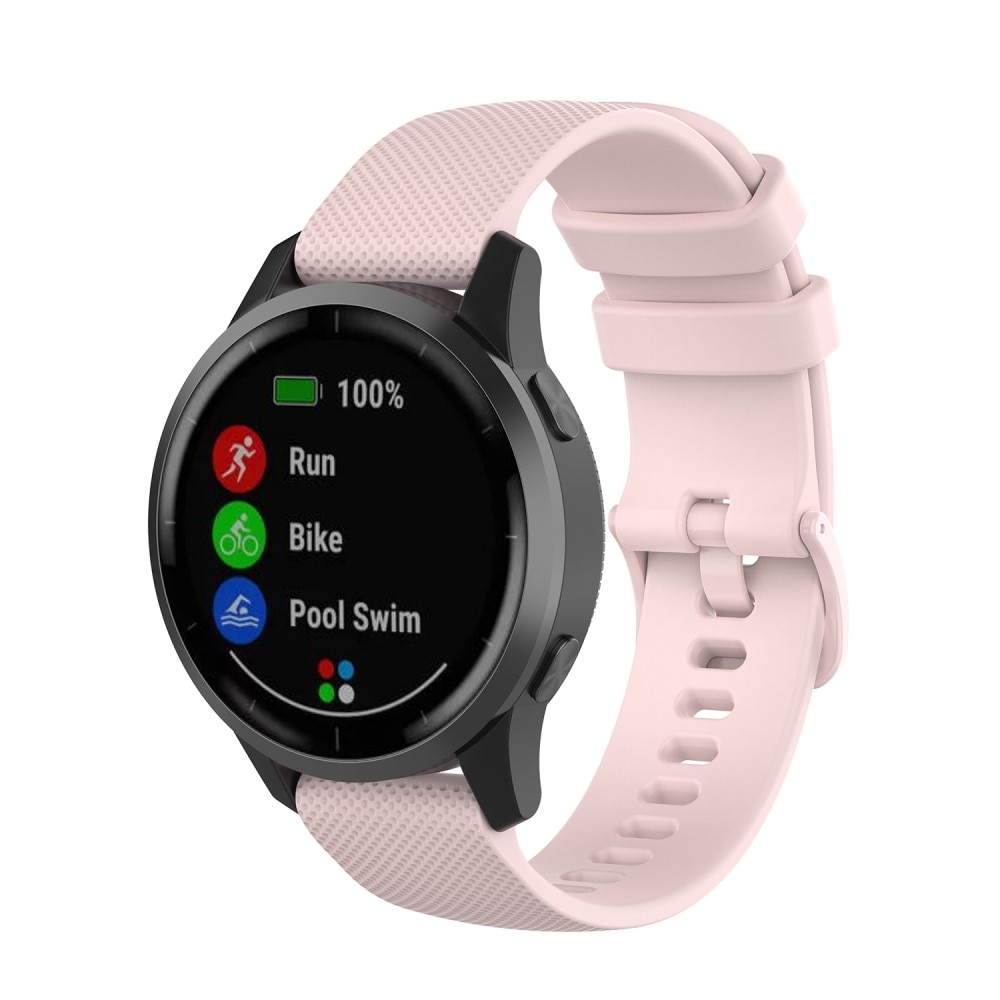 Bracelet en silicone pour Garmin Vivoactive 4, Rose