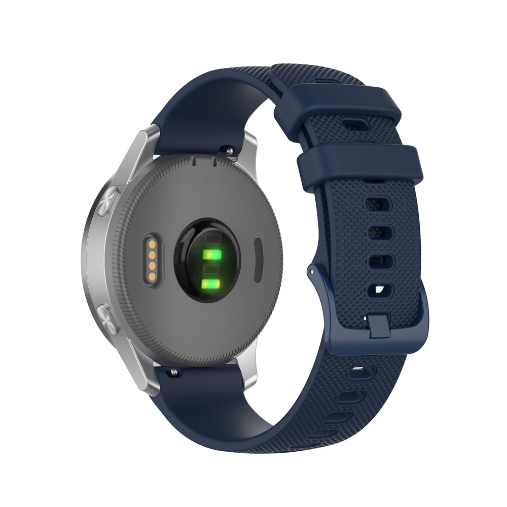 Bracelet en silicone pour Garmin Vivoactive 4s, bleu