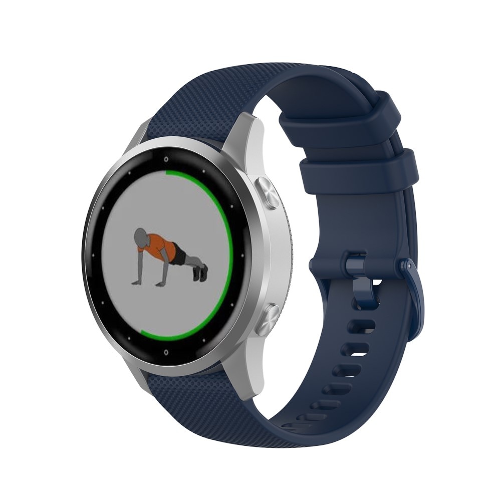 Bracelet en silicone pour Garmin Vivoactive 4s, Bleu
