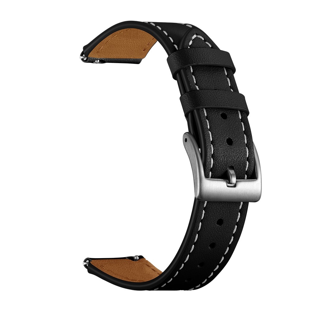 Bracelet en cuir Garmin Vivoactive 4s/Venu 2s Noir