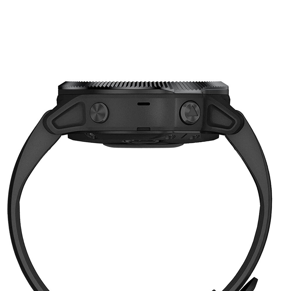 Style de lunette rainuré Garmin Fenix 6S, noir