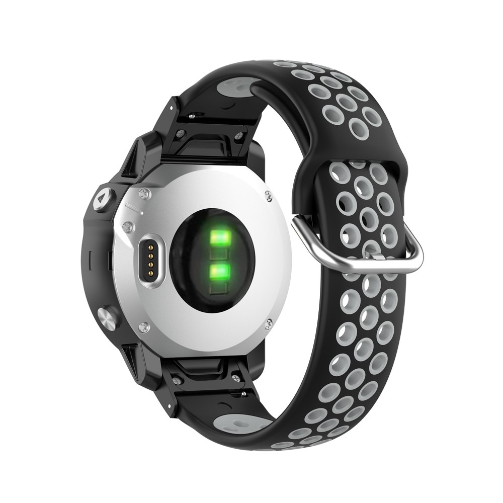 Sport Bracelet en silicone Garmin Fenix 6S Pro, noir