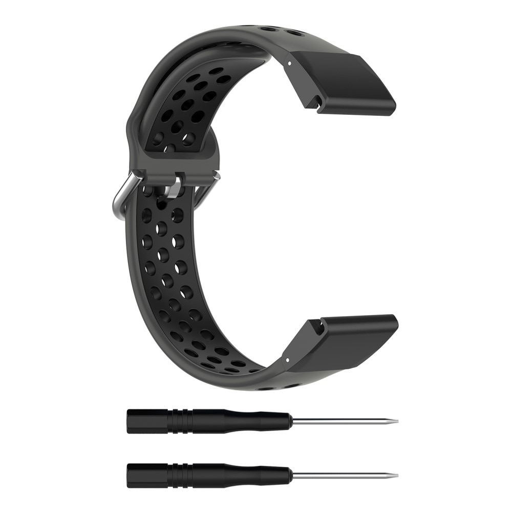 Bracelet extensible en nylon Garmin Fenix 5X/5X Plus/6X/6X Pro/7X Noir