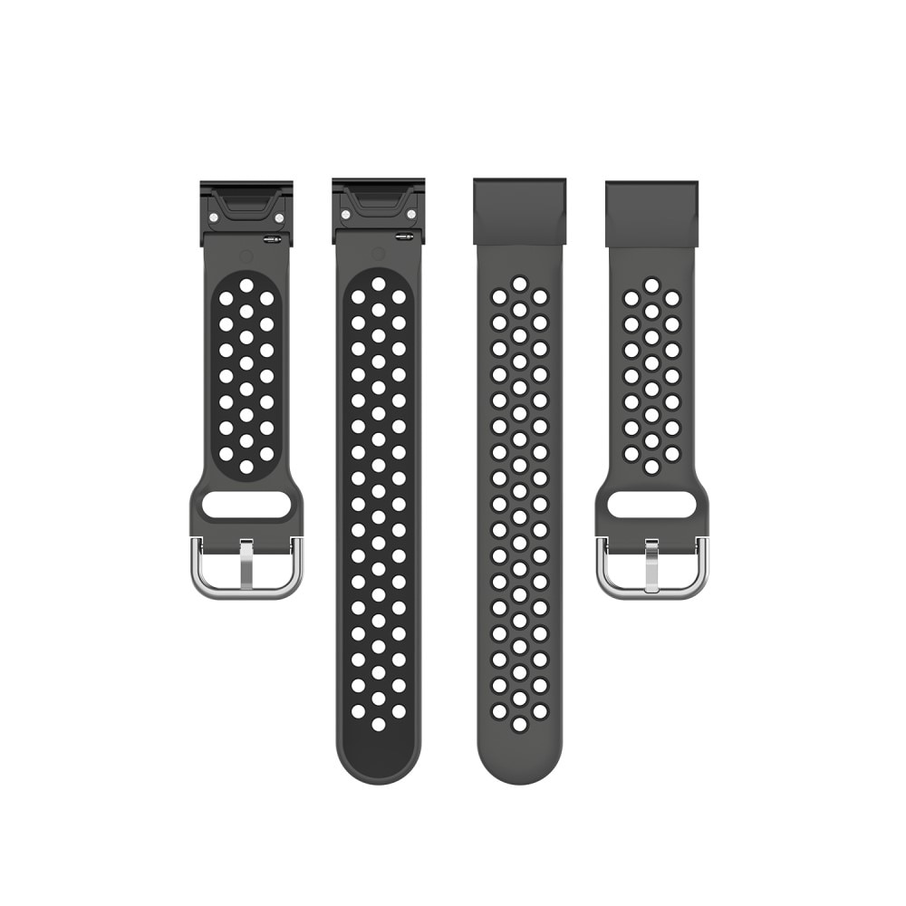 Bracelet silicone Garmin Fenix ​​​​5x / 6x (noir) 