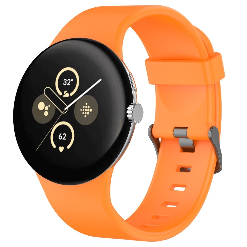 Bracelet en silicone pour Google Pixel Watch 3 45mm, Orange