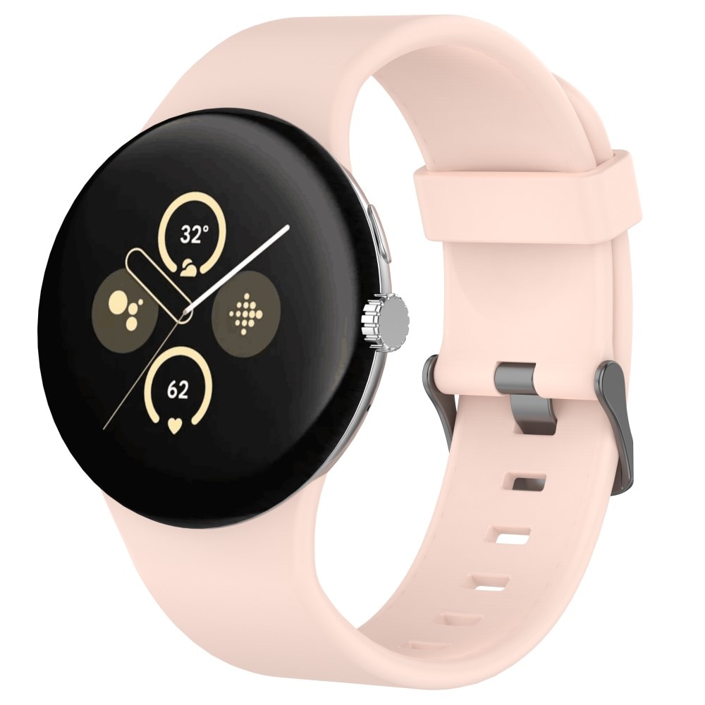 Bracelet en silicone pour Google Pixel Watch 3 45mm, Rose