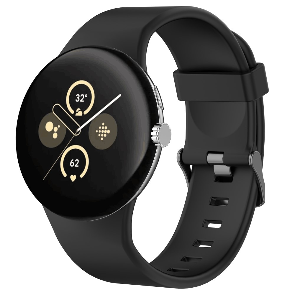 Bracelet en silicone pour Google Pixel Watch 3 45mm, Gris