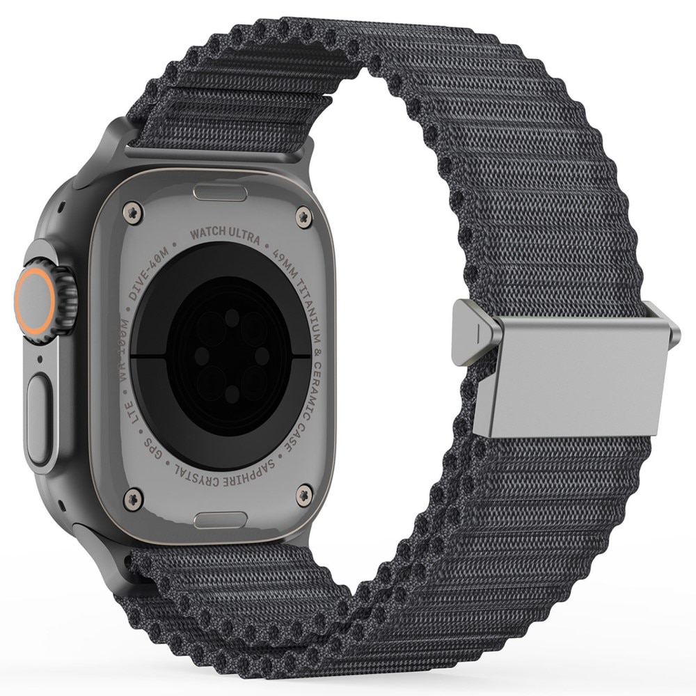 Bracelet en Active Nylon Apple Watch SE 44mm, Noir