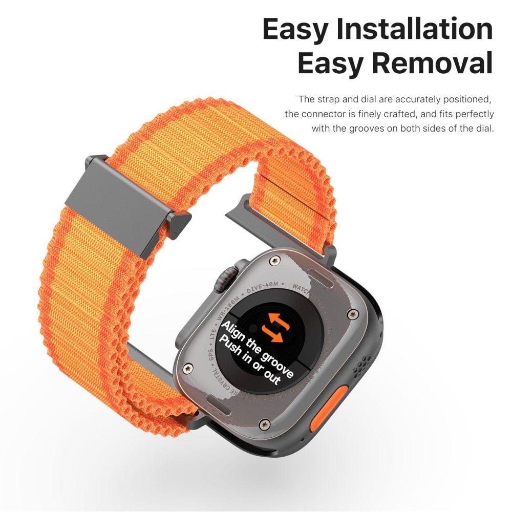 Bracelet en Active Nylon Apple Watch Ultra 49mm 2nd Gen, Orange