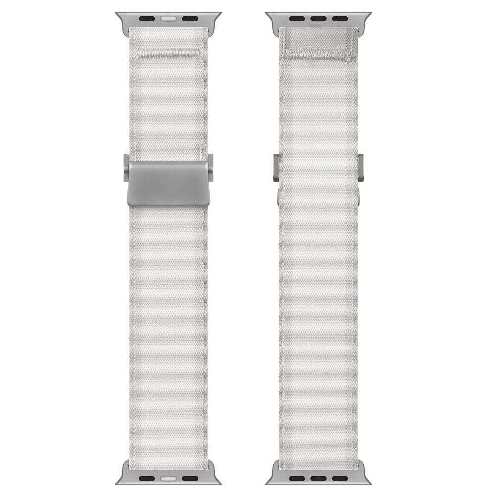 Bracelet en Active Nylon Apple Watch Series 10 46mm, Blanc