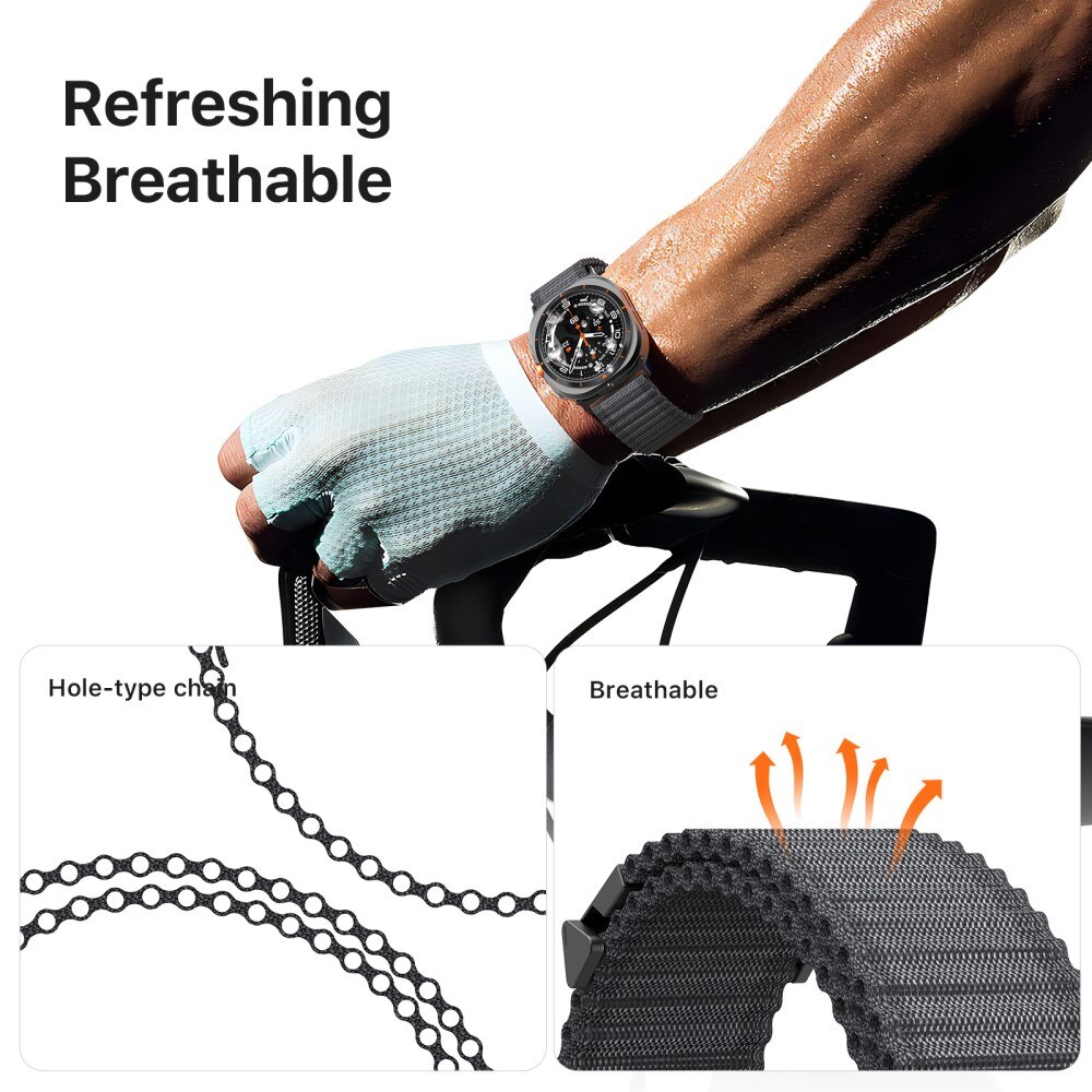 Bracelet en Active Nylon Samsung Galaxy Watch Ultra 47mm, Noir