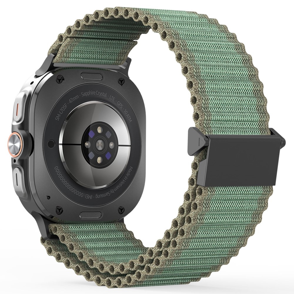 Bracelet en Active Nylon Samsung Galaxy Watch Ultra 47mm, Vert