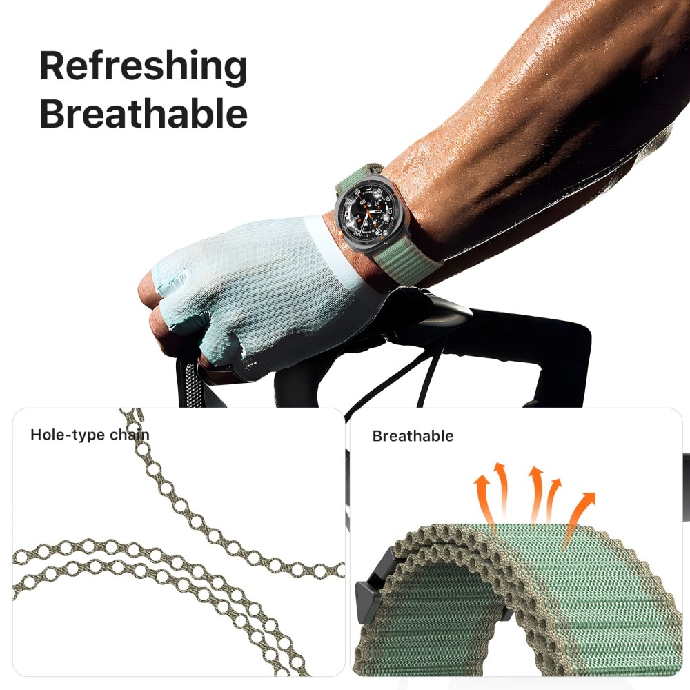 Bracelet en Active Nylon Samsung Galaxy Watch Ultra 47mm, Vert