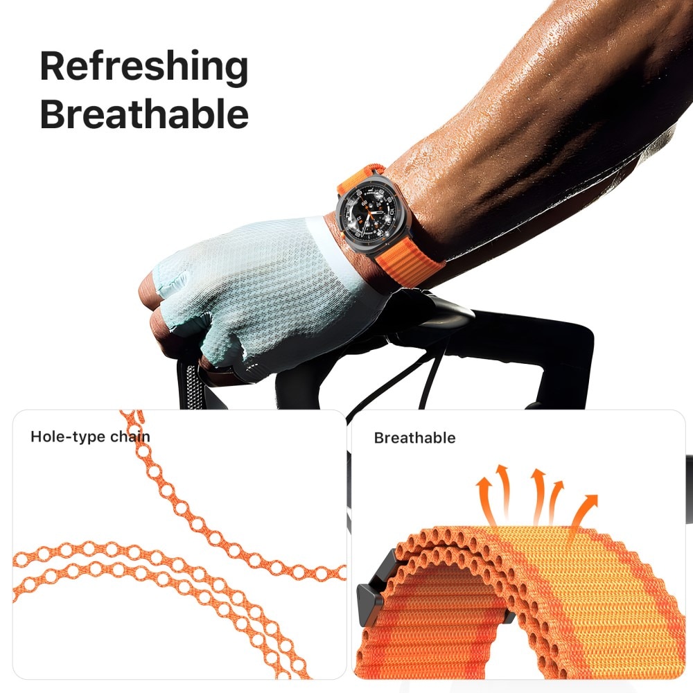 Bracelet en Active Nylon Samsung Galaxy Watch Ultra 47mm, Orange