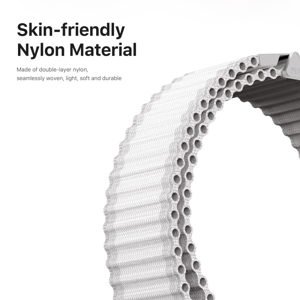 Bracelet en Active Nylon Samsung Galaxy Watch Ultra 47mm, Blanc