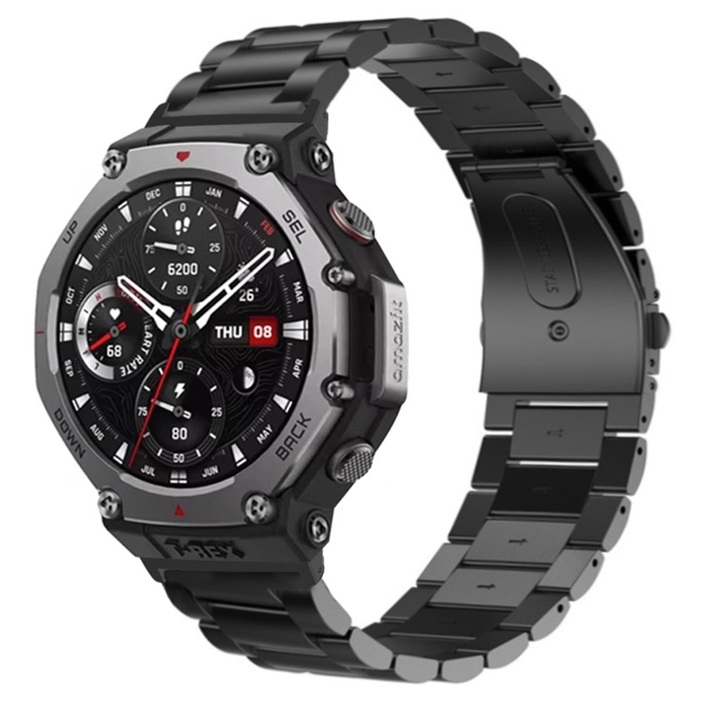 Bracelet en métal Amazfit T-Rex 3, Noir