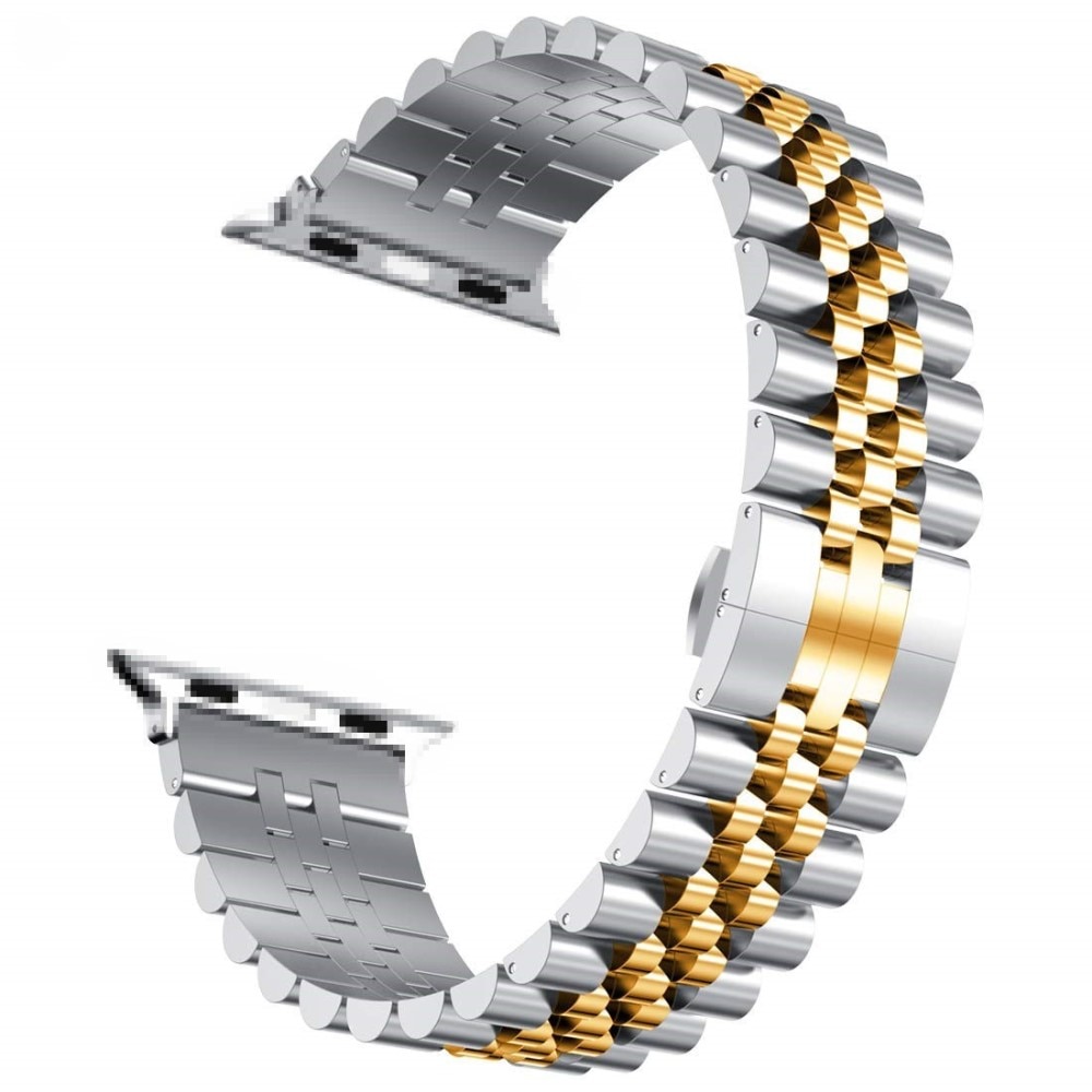 Bracelet en acier inoxydable Apple Watch SE 40mm Argent / or