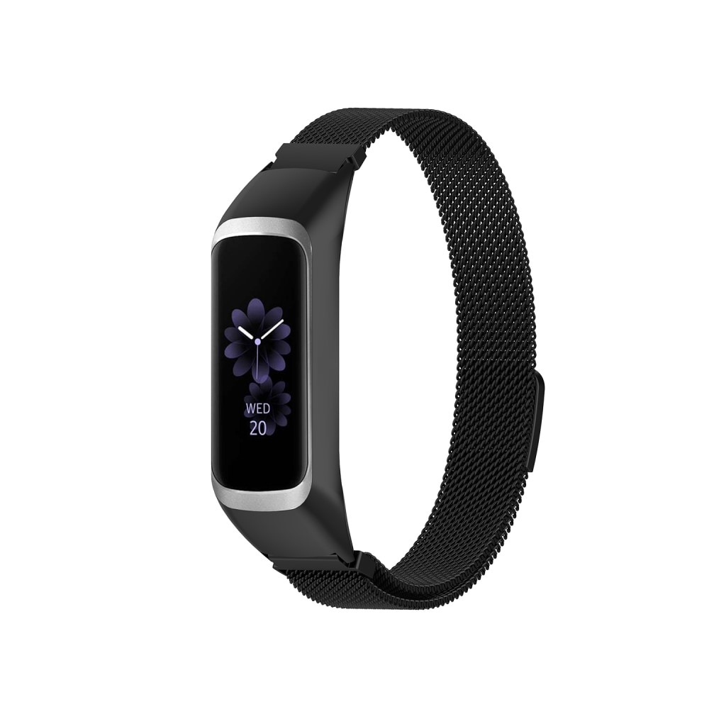 Bracelet milanais pour Samsung Galaxy Fit 2, noir