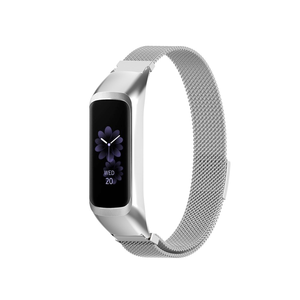 Bracelet milanais pour Samsung Galaxy Fit 2, argent