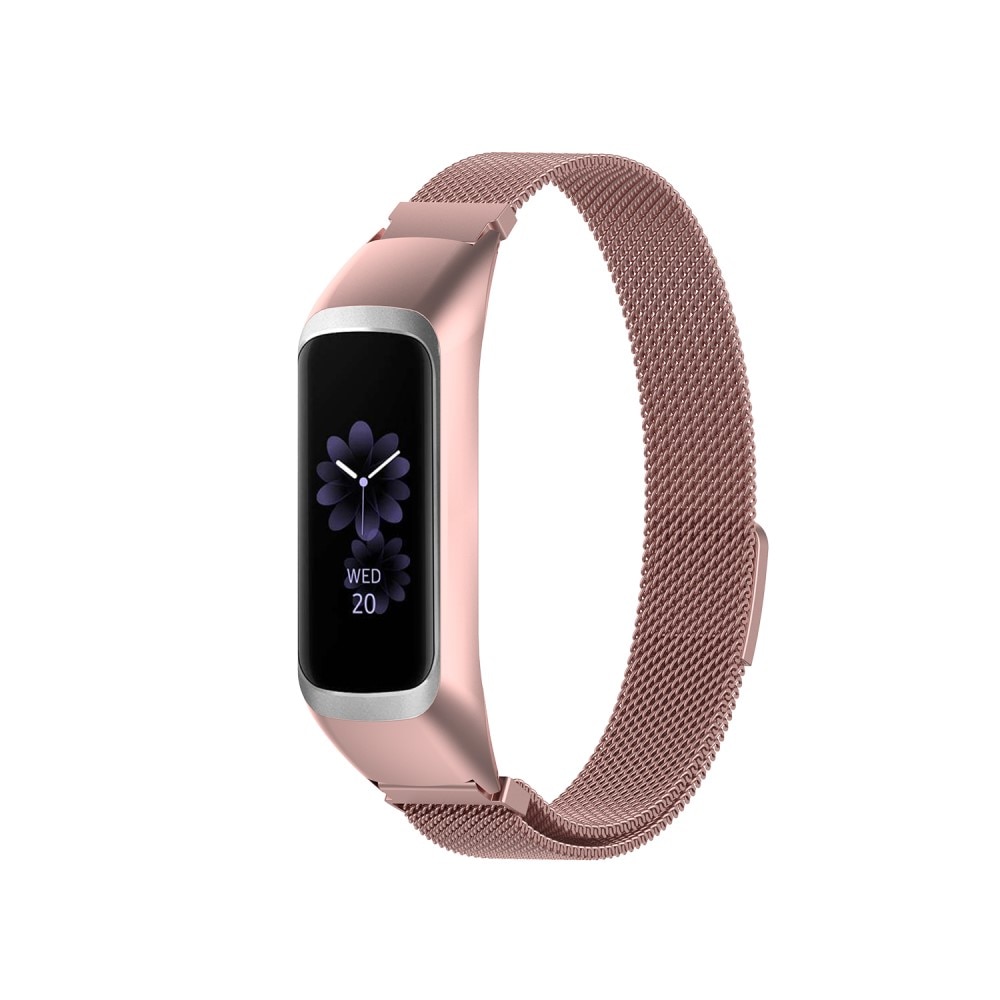 Bracelet milanais pour Samsung Galaxy Fit 2, rose doré