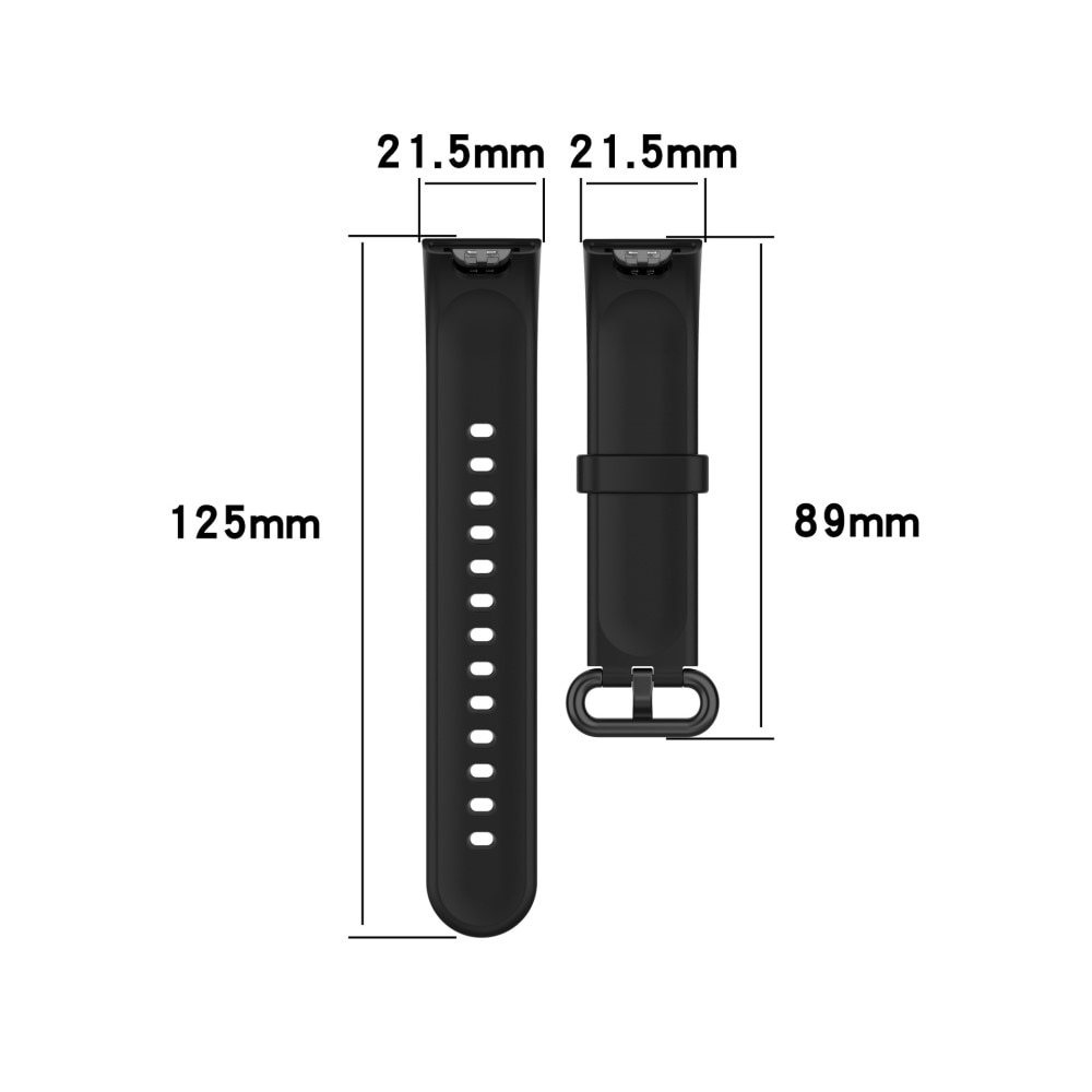 Bracelet en silicone pour Xiaomi Mi Watch Lite, Noir