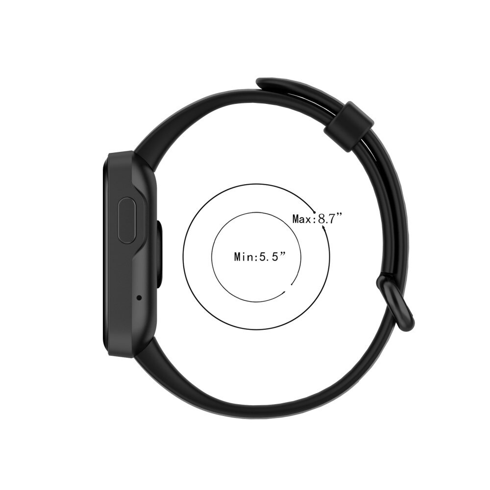 Bracelet en silicone pour Xiaomi Mi Watch Lite, Noir