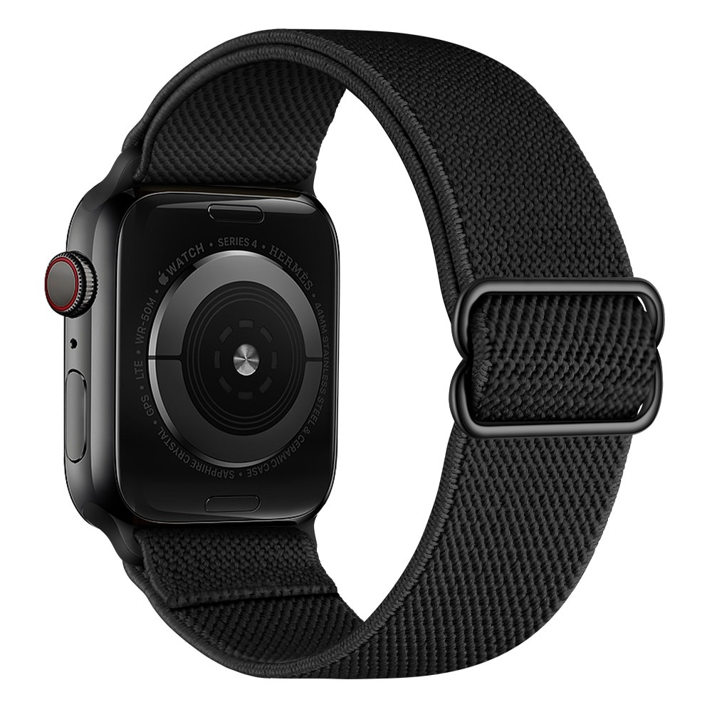 Bracelet extensible en nylon Apple Watch 45mm Series 9, noir