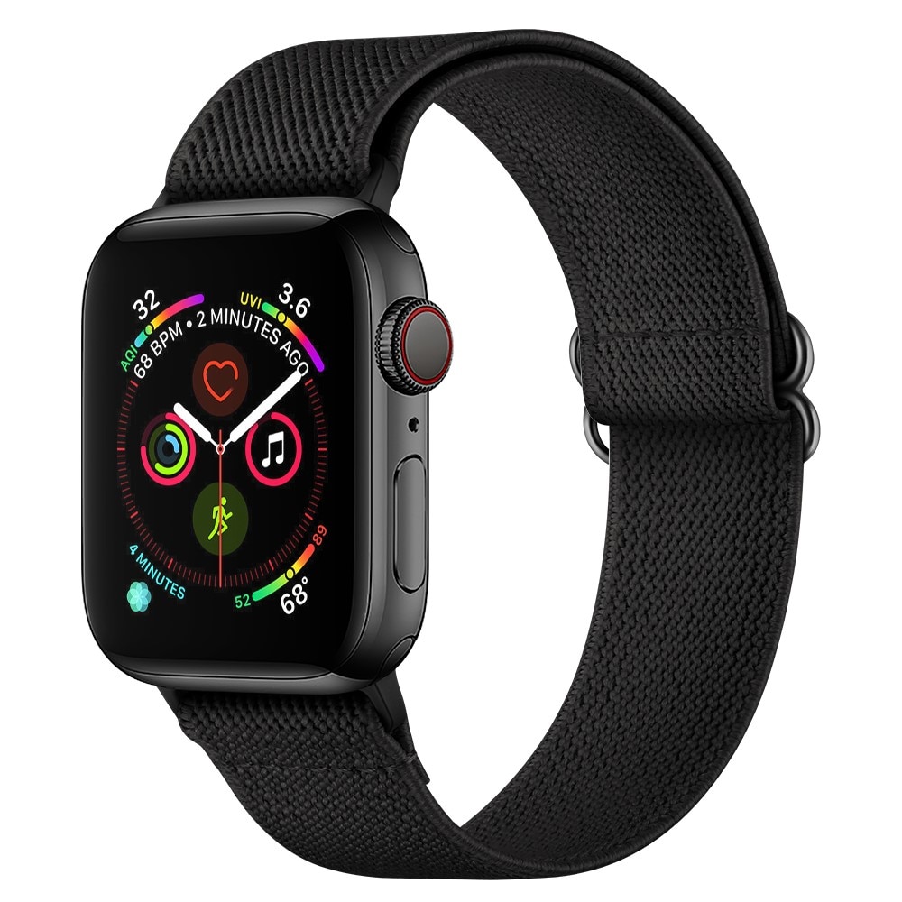 Bracelet extensible en nylon Apple Watch 44mm noir