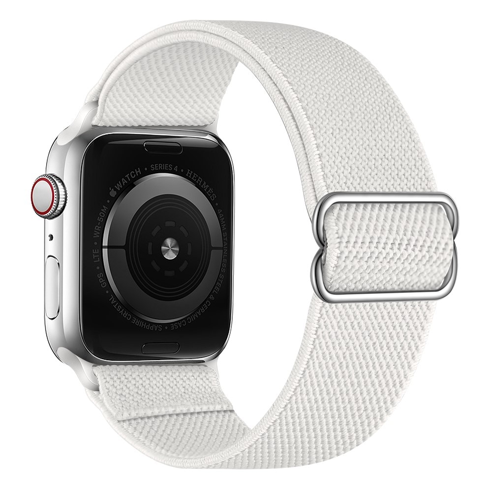 Bracelet extensible en nylon Apple Watch 44mm, blanc