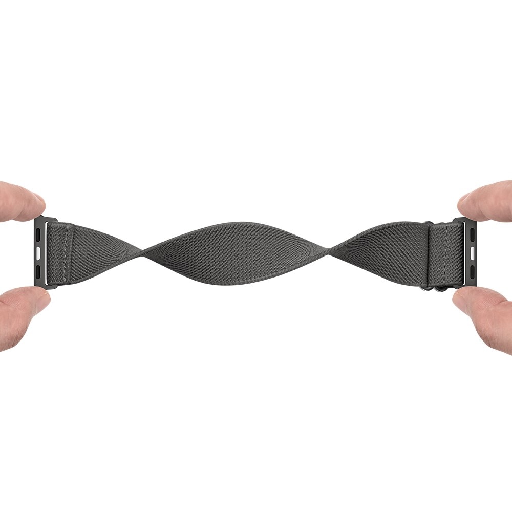 Bracelet extensible en nylon Apple Watch Series 7 41mm, Gris