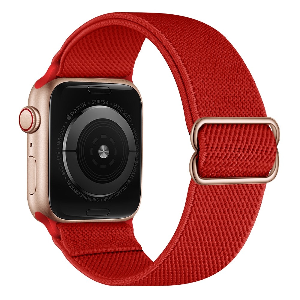 Bracelet extensible en nylon Apple Watch 45mm Series 9, rouge