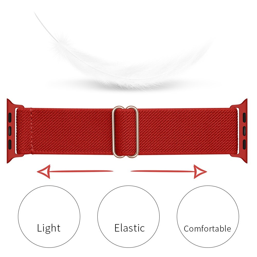 Bracelet extensible en nylon Apple Watch 40mm, rouge