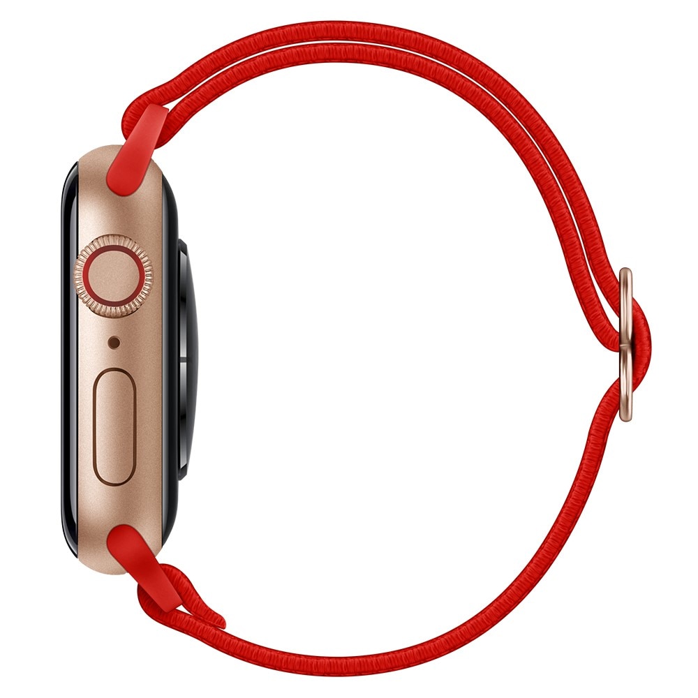 Bracelet extensible en nylon Apple Watch SE 44mm, rouge