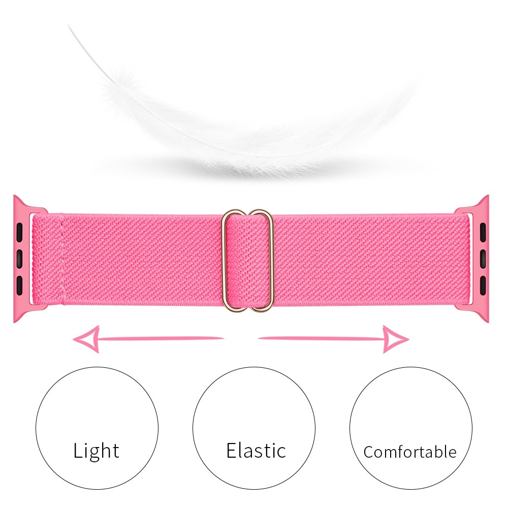 Bracelet extensible en nylon Apple Watch SE 40mm, fuchsia
