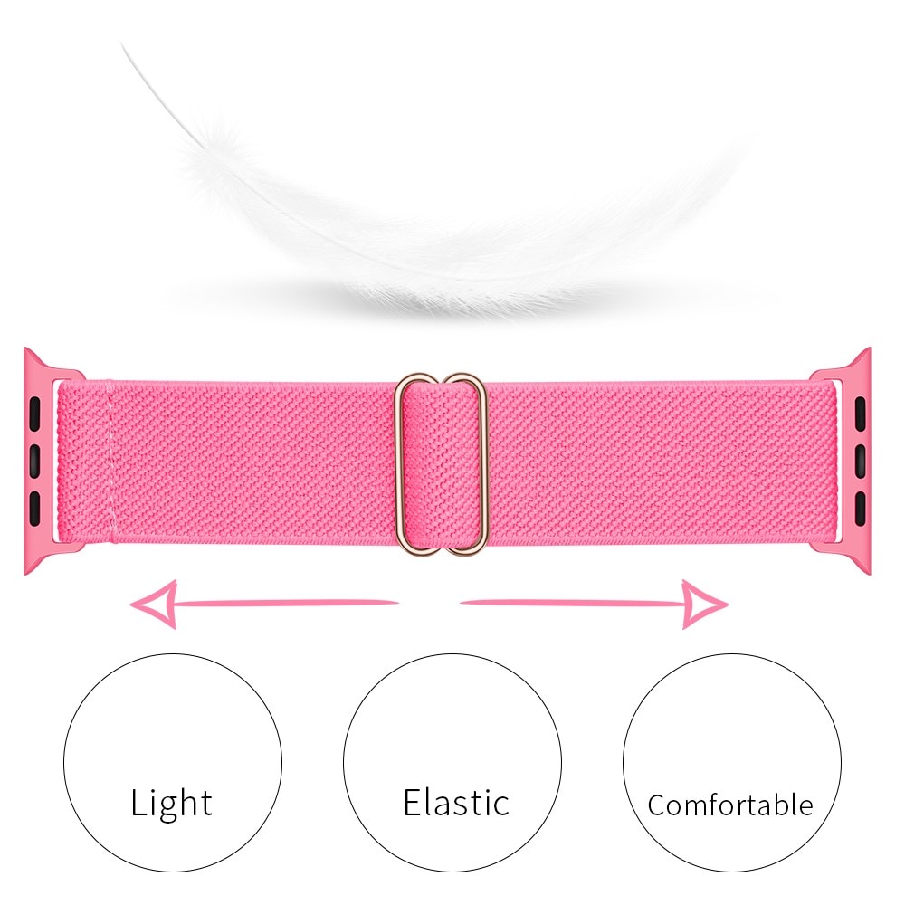 Bracelet extensible en nylon Apple Watch 41mm Series 8, fuchsia