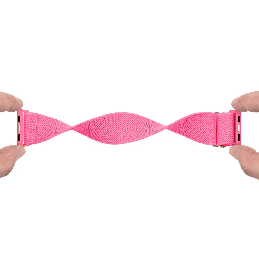 Bracelet extensible en nylon Apple Watch SE 40mm, Rose