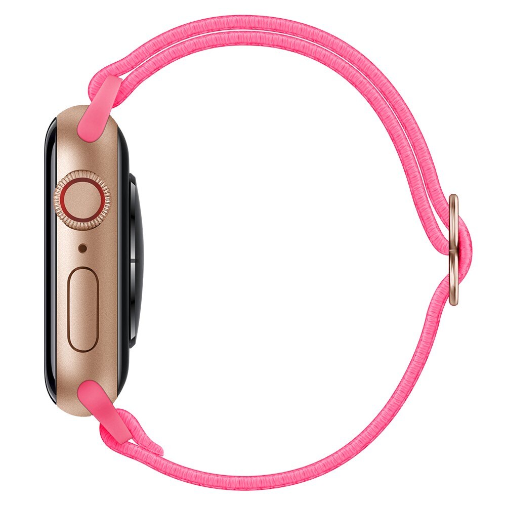 Bracelet extensible en nylon Apple Watch SE 40mm, Rose