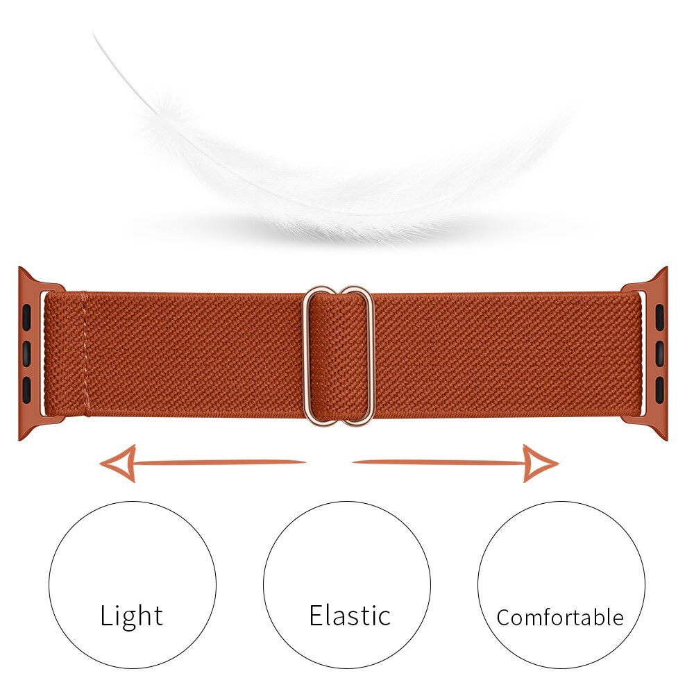 Bracelet extensible en nylon Apple Watch Series 9 41mm, Marron