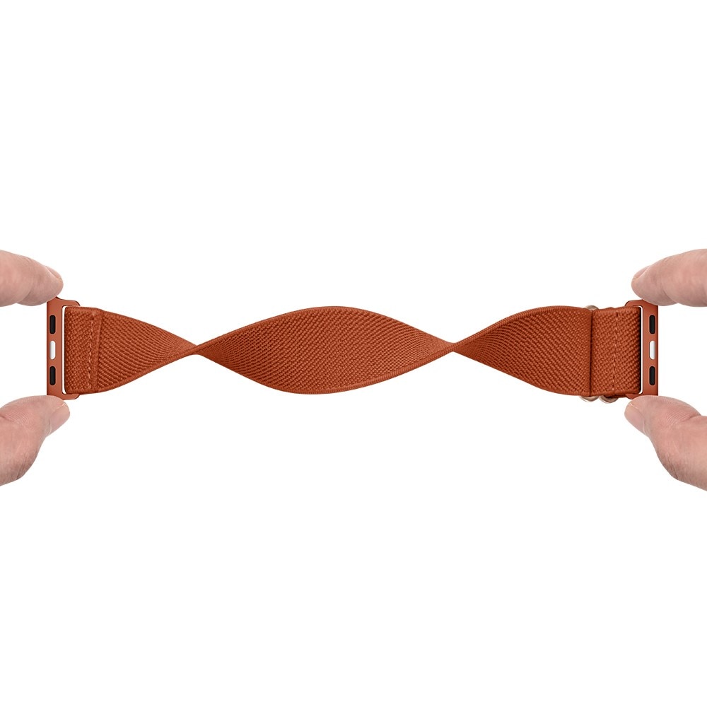 Bracelet extensible en nylon Apple Watch Series 9 41mm, Marron
