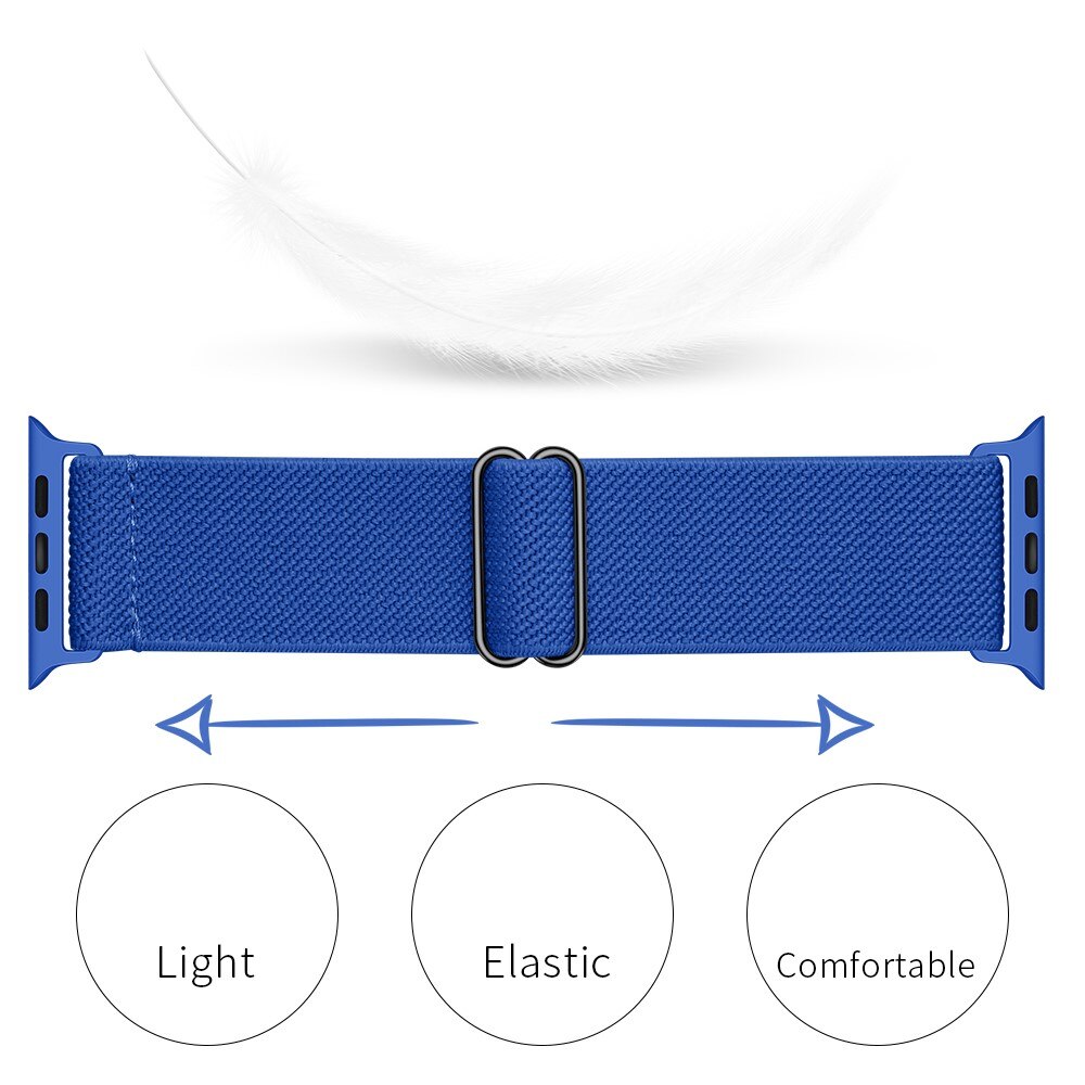 Bracelet extensible en nylon Apple Watch Series 8 41mm, Bleu